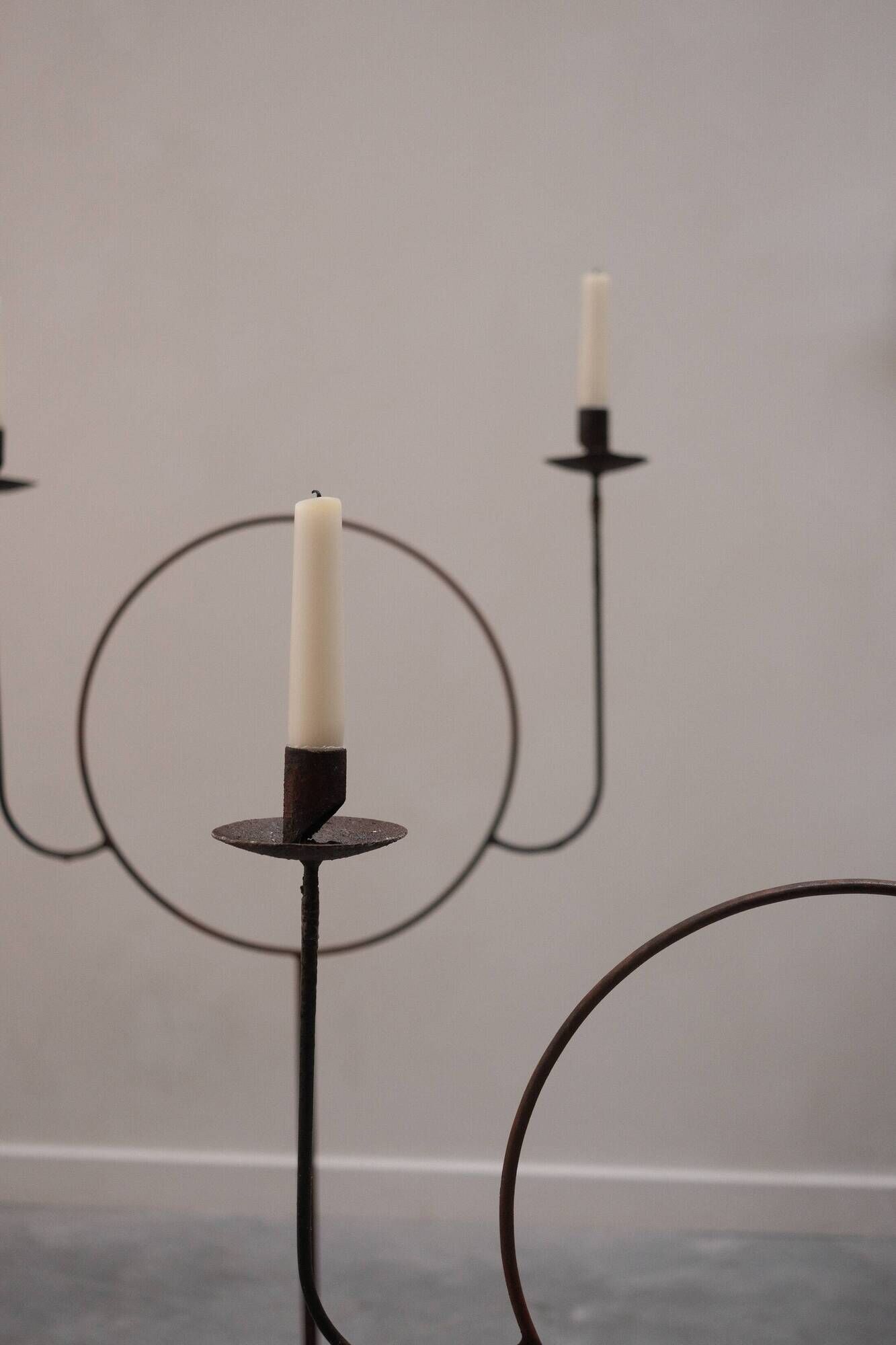 Pair of floor candlesticks