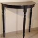 Console demi-lune en acajou