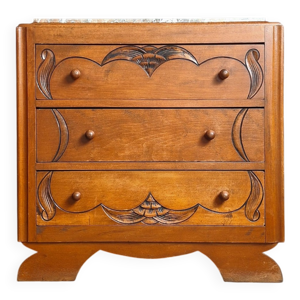 Commode art déco, meuble - marbre