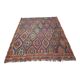 Vintage Turkish kilim, handwoven, 186x227 cm.