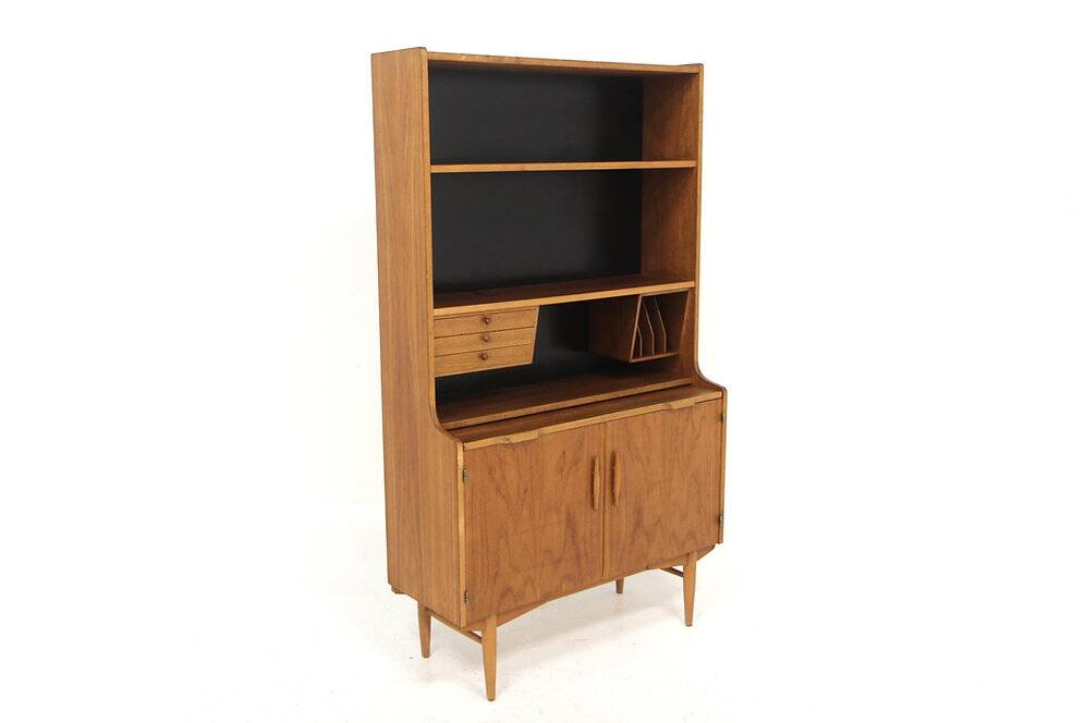 Scandinavian teak secretary, Hugo Troeds, Bjärnum, Sweden, 1950