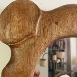 Polymorphic mirror in vintage wood