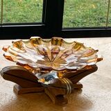 Display, underside in art deco wood, metal and mirror
