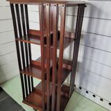 Mahogany revolving bookcase