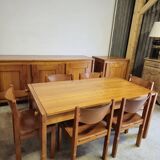 Dining room set table and 6 chairs Maison Regain in Elm