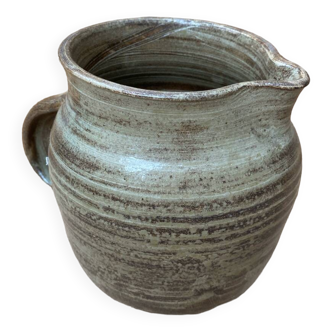 Old Pitcher V. BENAIX Stoneware Brown Beige Vintage