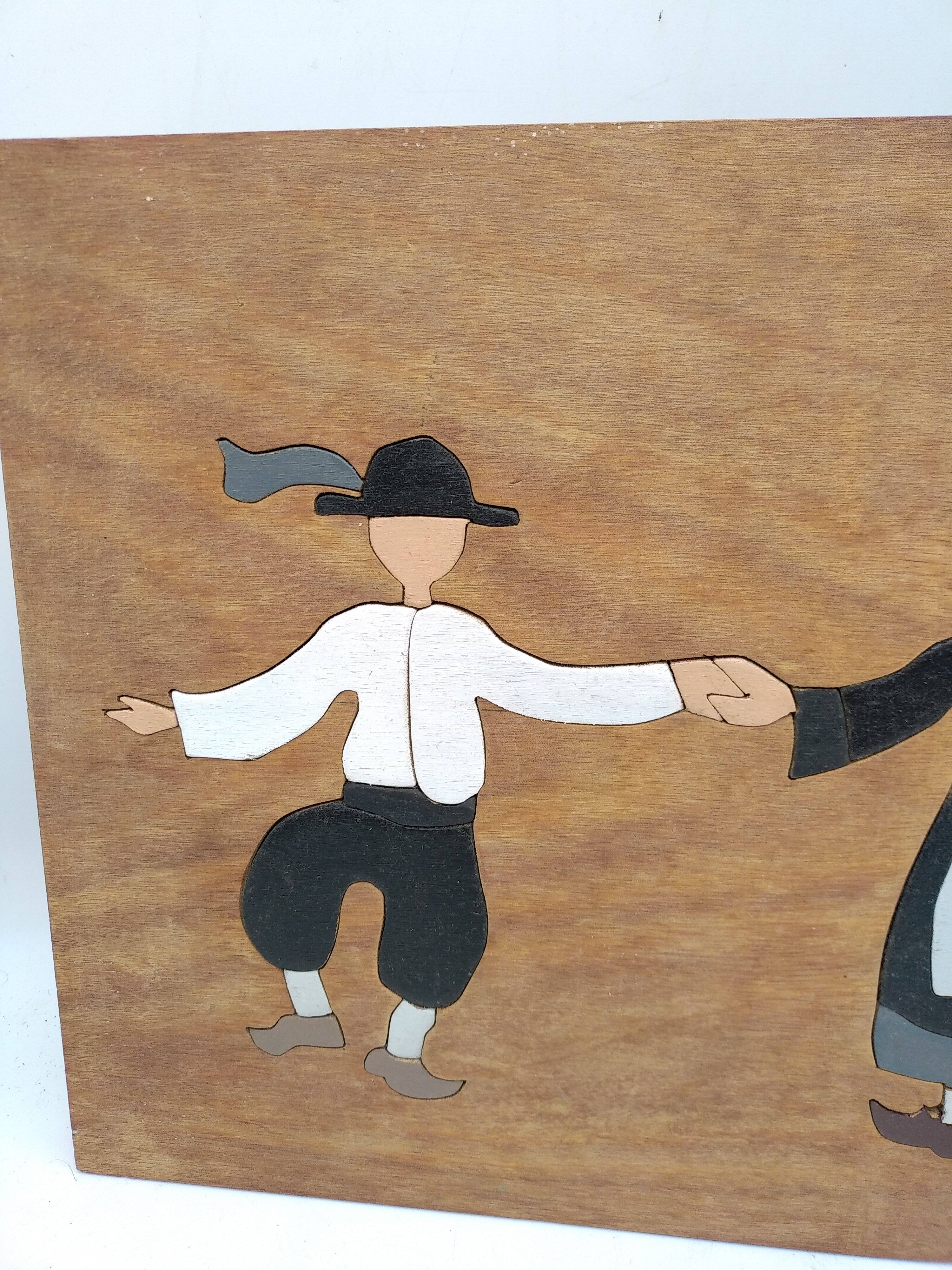 Puzzle en bois couple de Bigouden