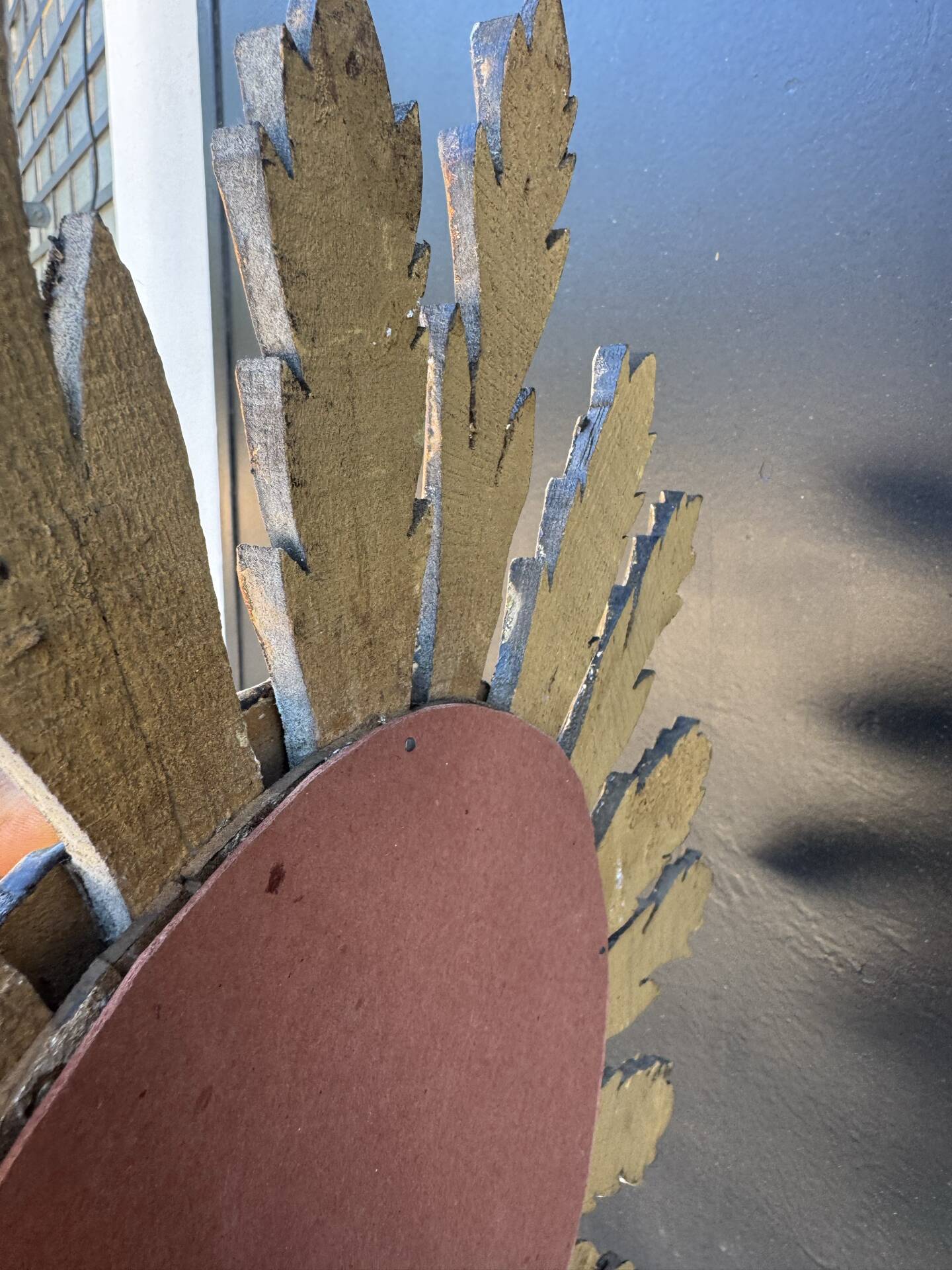 Miroir convexe doré ancien