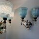 Art Deco mirror glass wall lights