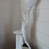 1970s lamp. Nude Art Deco style. 67cm.