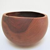 Three bowls solid wood turned patinated vintage