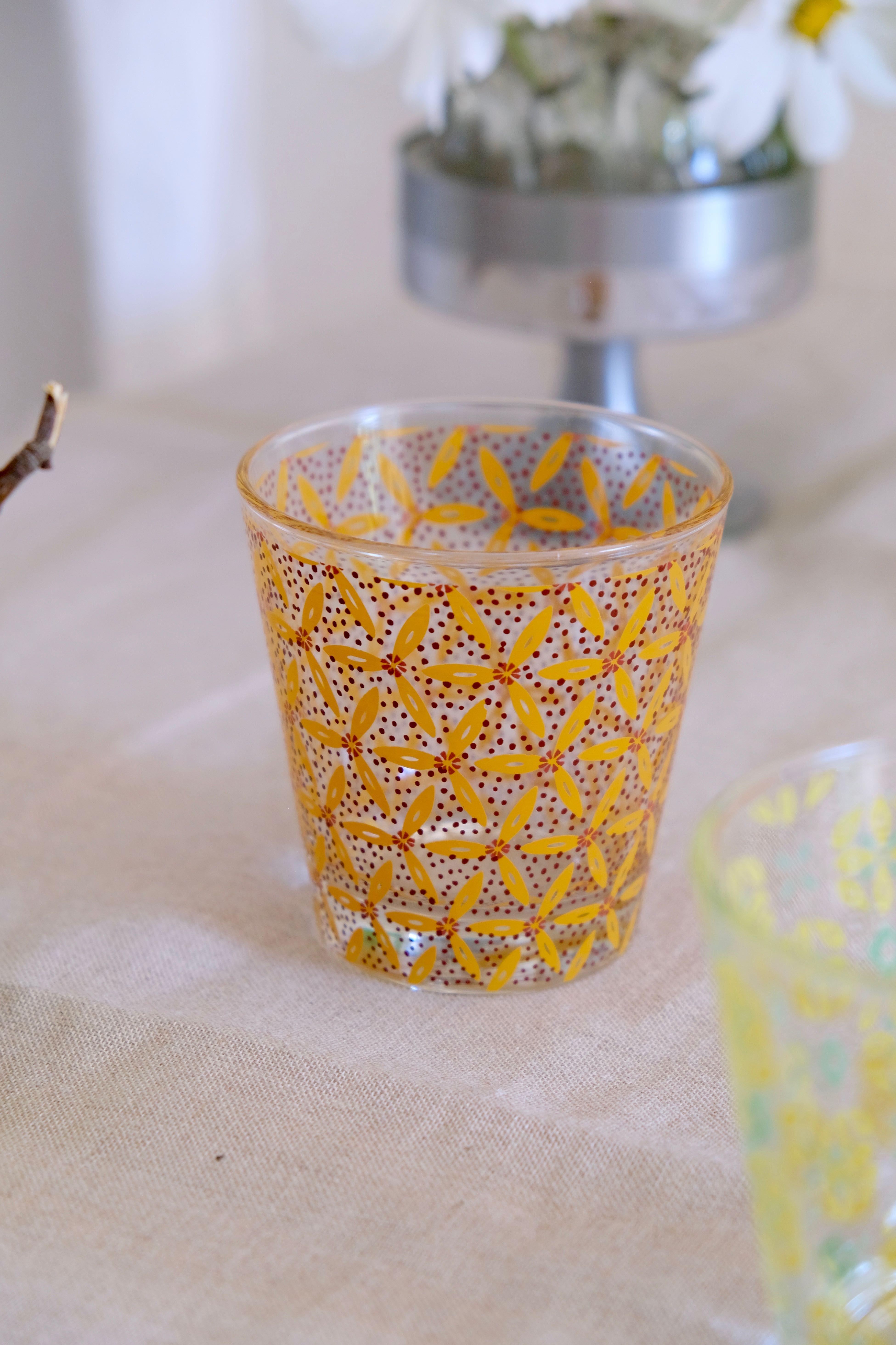 Vintage flower glasses Cerve Italy