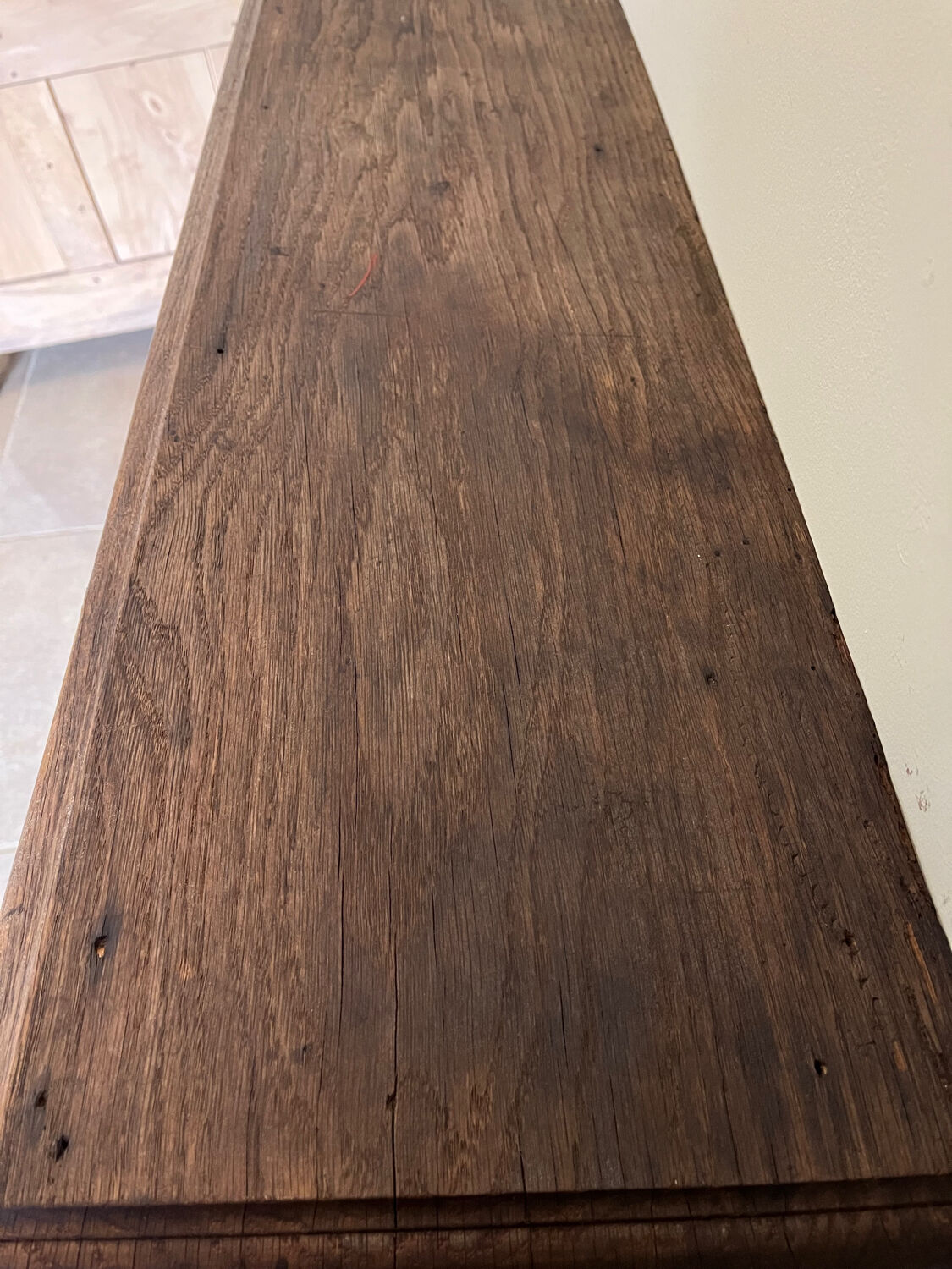 Antique wooden fireplace mantel