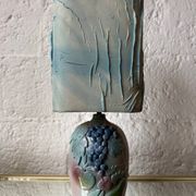 Lampe barbotine artisanale fruits années 70