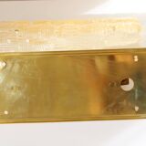 Glass and brass wall light by Carl Fagerlund for Orrefors, 1960.