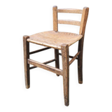 Ancienne chaise pour enfant en bois & cannage