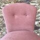 Fauteuil crapaud, chauffeuse en velours vintage