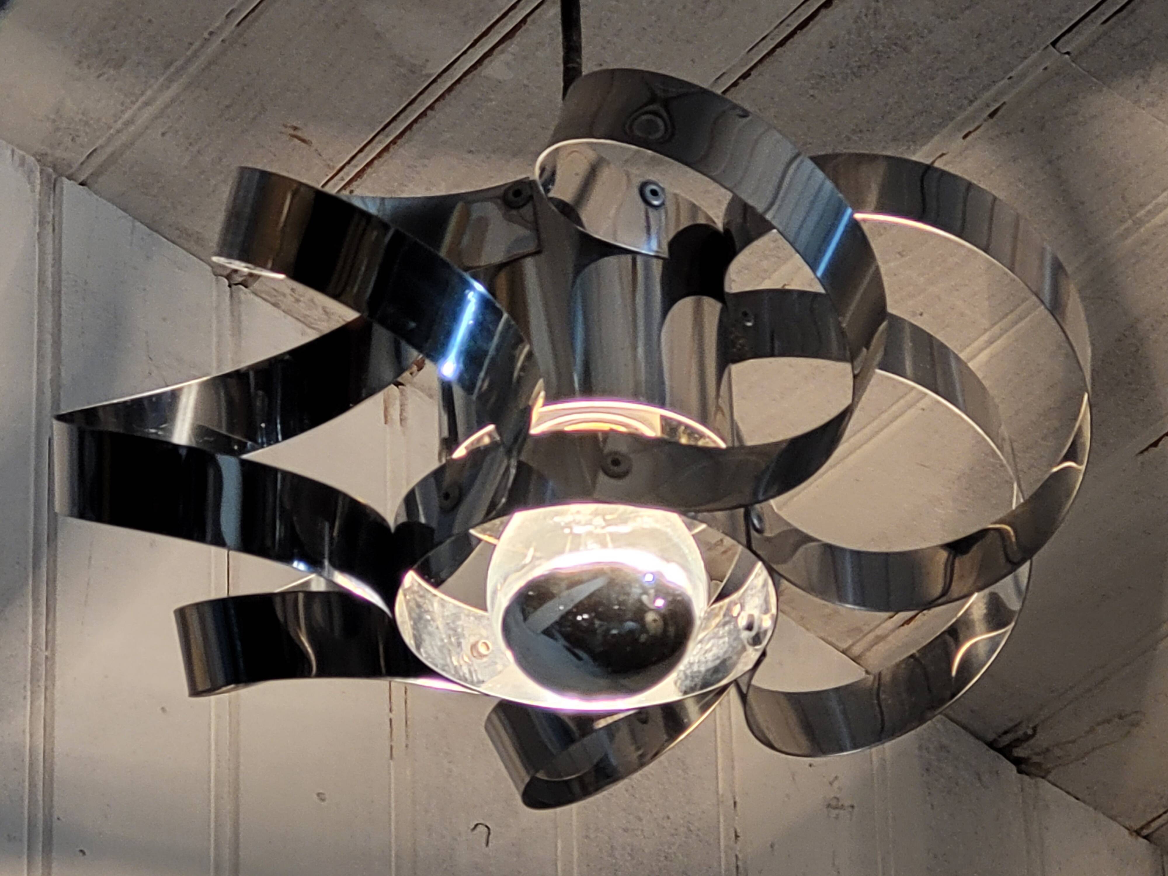 Vintage stainless steel pendant light Tappital Snc