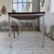 Ernst Moeckl 1960s teak desk with chrome base