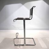Set of 4 Linea Veam tubular steel bar stools, 1960