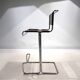 Ensemble de 4 tabourets de bar en acier tubulaire Linea Veam, 1960