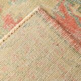 6x9 Soft Beige & Red Geometric Vintage Rug, 181x260 Cm