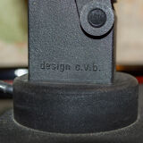 Desk lamp with metal frame and plastic details. Designer C.V.B. 80s
