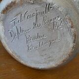 Salt stoneware lamp base signed jean-claude courjault