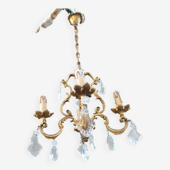 Old bronze chandelier