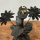 Duo of flower lamp bases