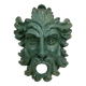 Mask wall sculpture head of Poseidon Neptune ceramic bronze green fountain mouth