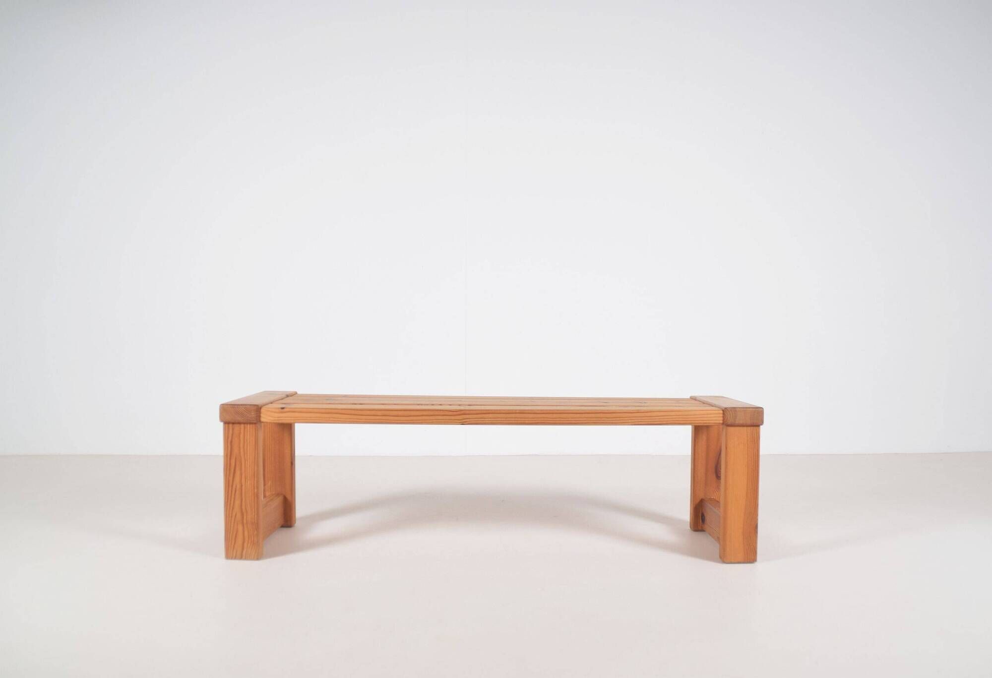 Swedish pine bench by Nils Troed for Glas Mäster, 1960s