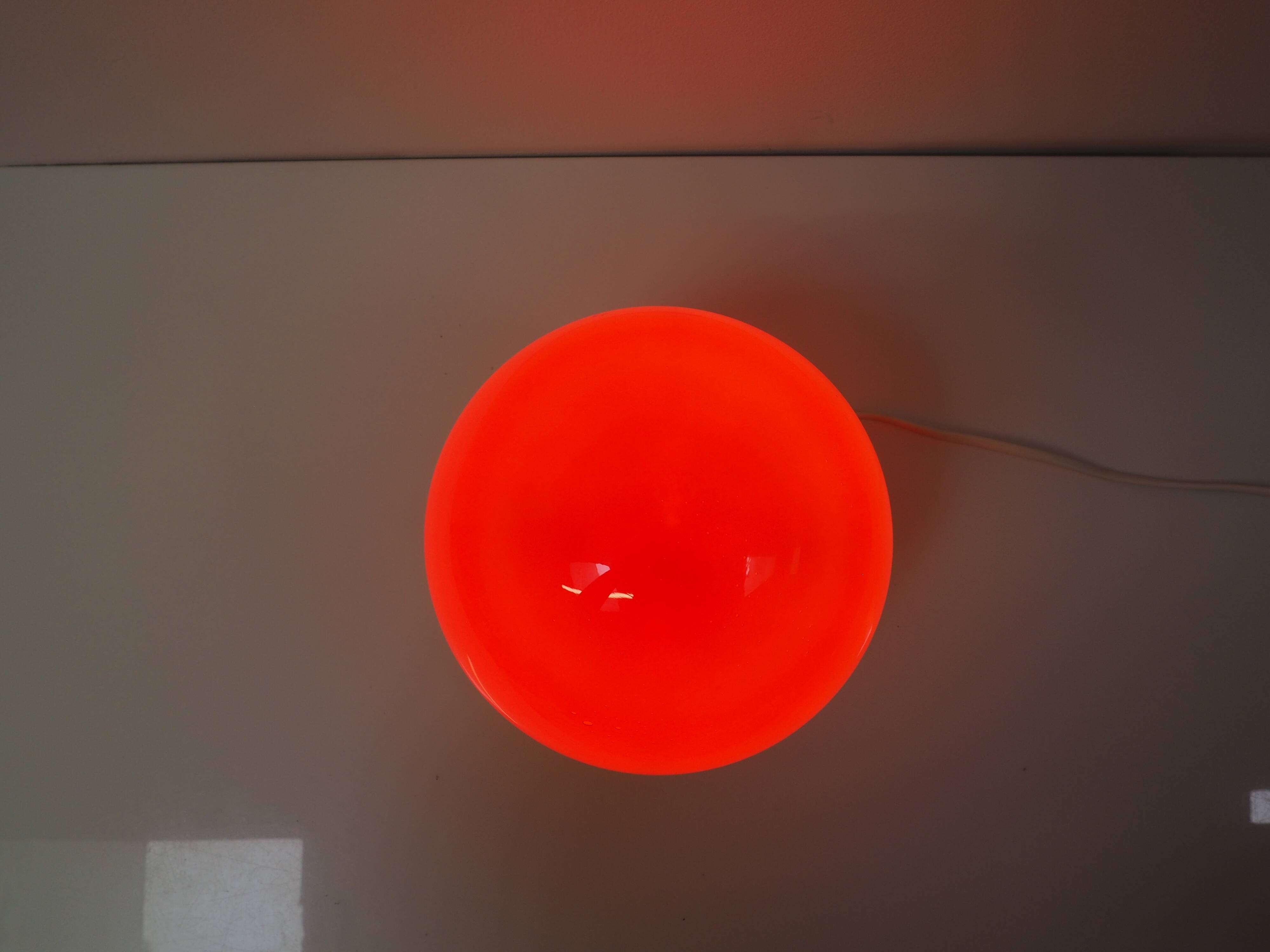 All Glass Table Lamp by Valasske Mezirici, 1960s, Czechoslovakia