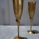 Set of 12 Authentic Antique Vintage Champagne Flutes