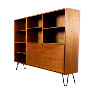 Danish Teak Highboard with Bar Compartment