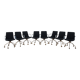 Mid-Century Conference Chairs "Comet" by Gunilla Allard for Lammhults, Sweden, 1990s, Set of 8