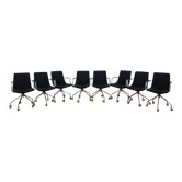 Mid-Century Conference Chairs "Comet" by Gunilla Allard for Lammhults, Sweden, 1990s, Set of 8