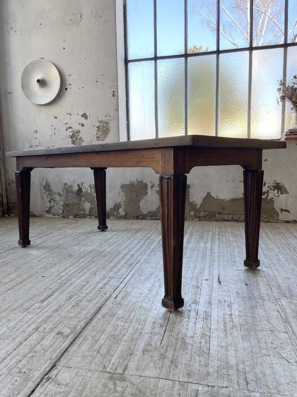Solid oak farmhouse table 185cm