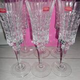 Set of 6 Flutes 15 cl Cristal d'Arques model Lady Diamond