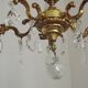 French bronze and crystal chandelier