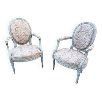 Paire de fauteuils anciens style louis xvi