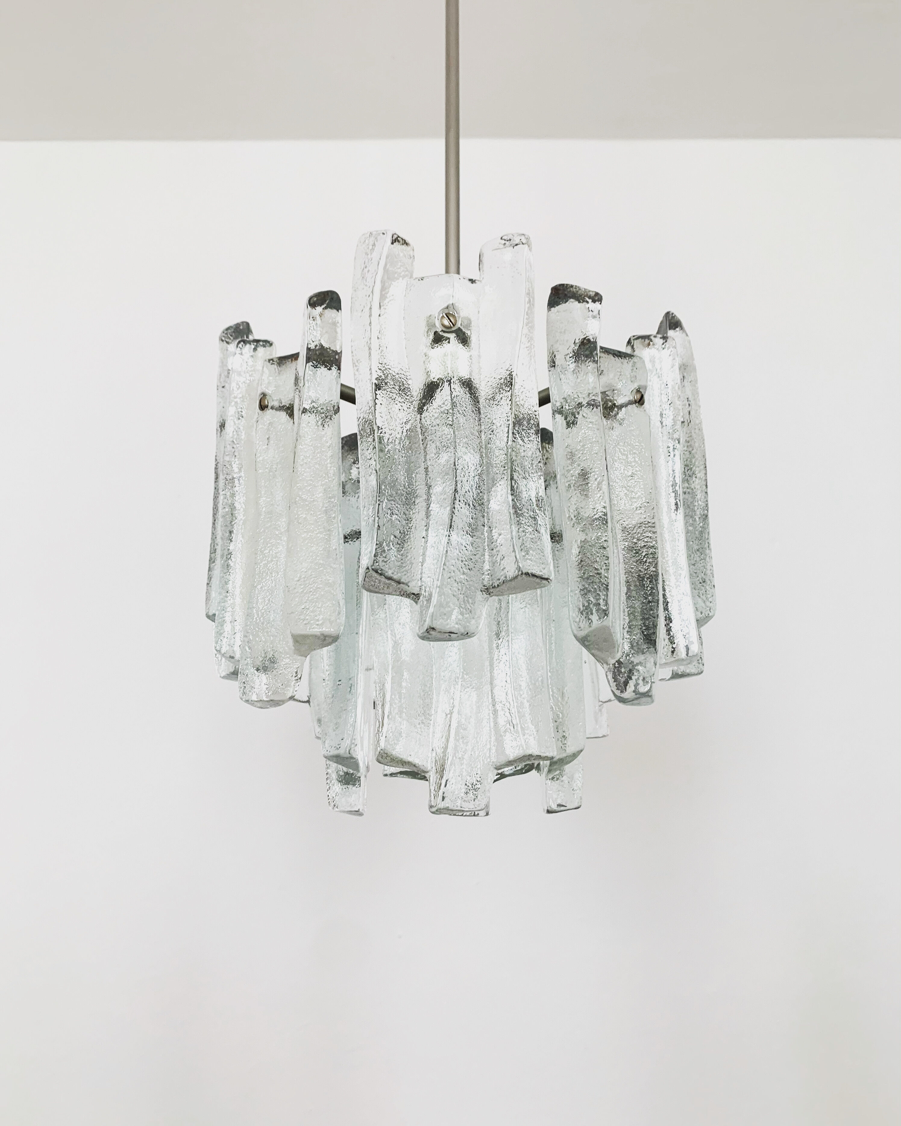 Ice glass chandelier by J.T. Kalmar