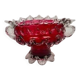 Raspberry red glass jardinière, taste of Auguste Jean or Legras.