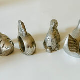 Zoomorphic pewter napkin ring