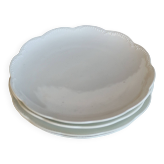 4 vintage dessert plates white porcelain Haviland Limoges