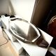 Metal service tray in silver-plated brass