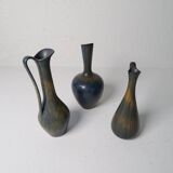 Collection of 3 ceramic containers by Gunnar Nylund Rörstrand Sweden, 1950s.