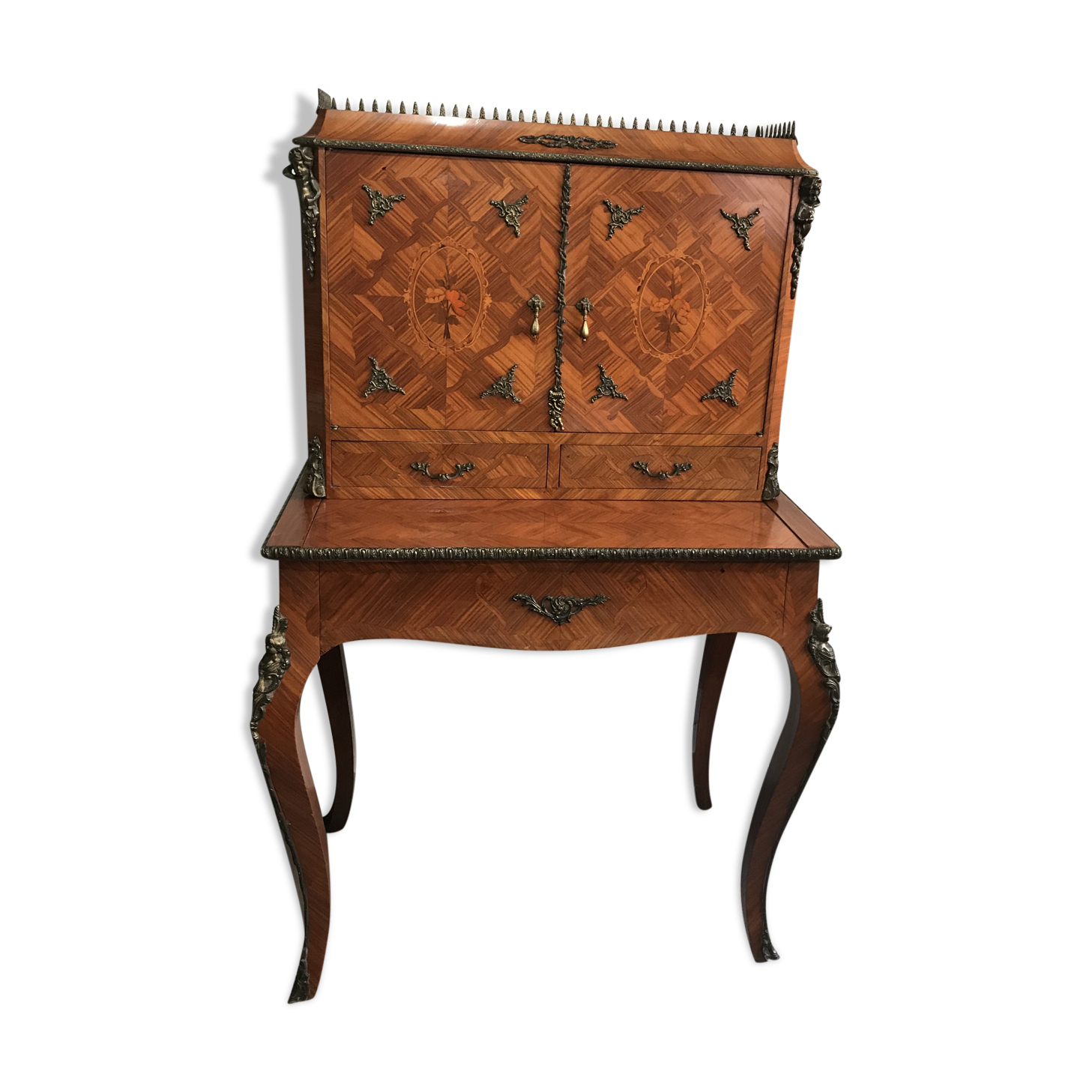 Former secretary in rosewood marquetry