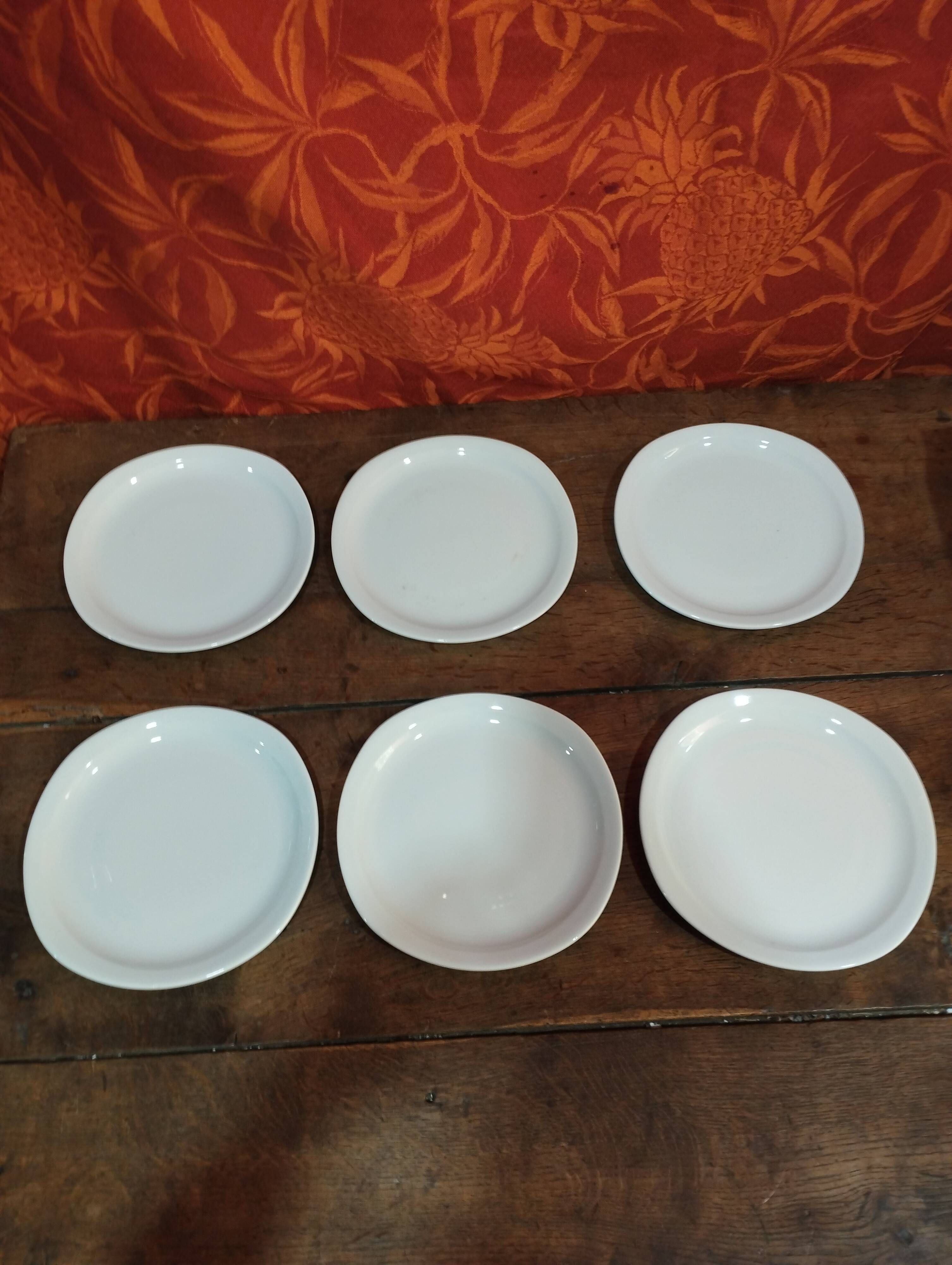 12 Oslo white porcelain dessert plates from Sarreguemines