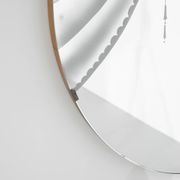 Large Vintage Mirror with silkscreen printing, from the 1950s.